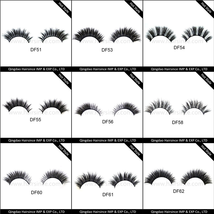 3D mink hair false eyelashes with free design logo package, mink hair lashes normal styles on sale