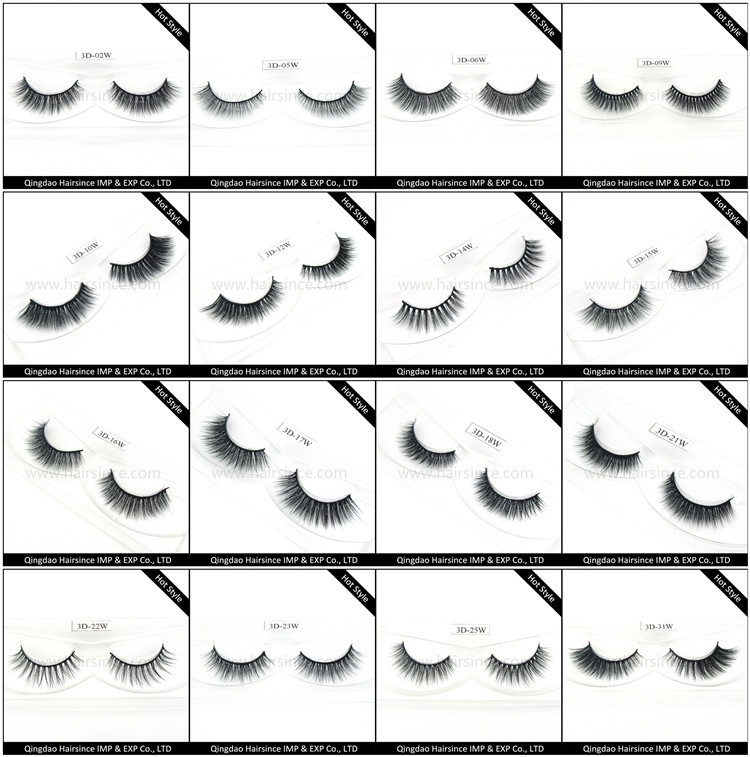 3D eyelashes synthetic silk hair, cheaper lashes, human hair lashes, horse hair lashes, mink hair lashes on sale