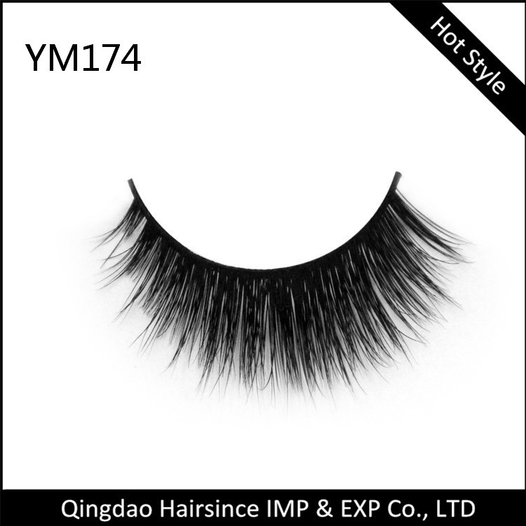100% Mink Fur Handmade Crossing False Eyelashes For Wholesale 3d Faux Mink Lashes