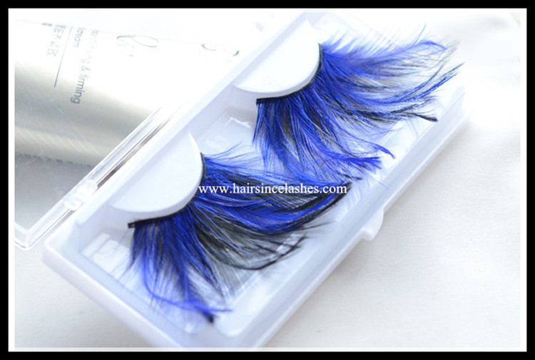 Wholesale price party feather lashes stage lashes for sale